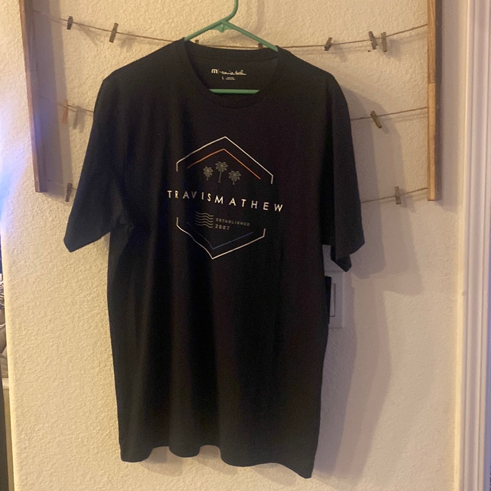 Men Travis Mathew Black Shirt